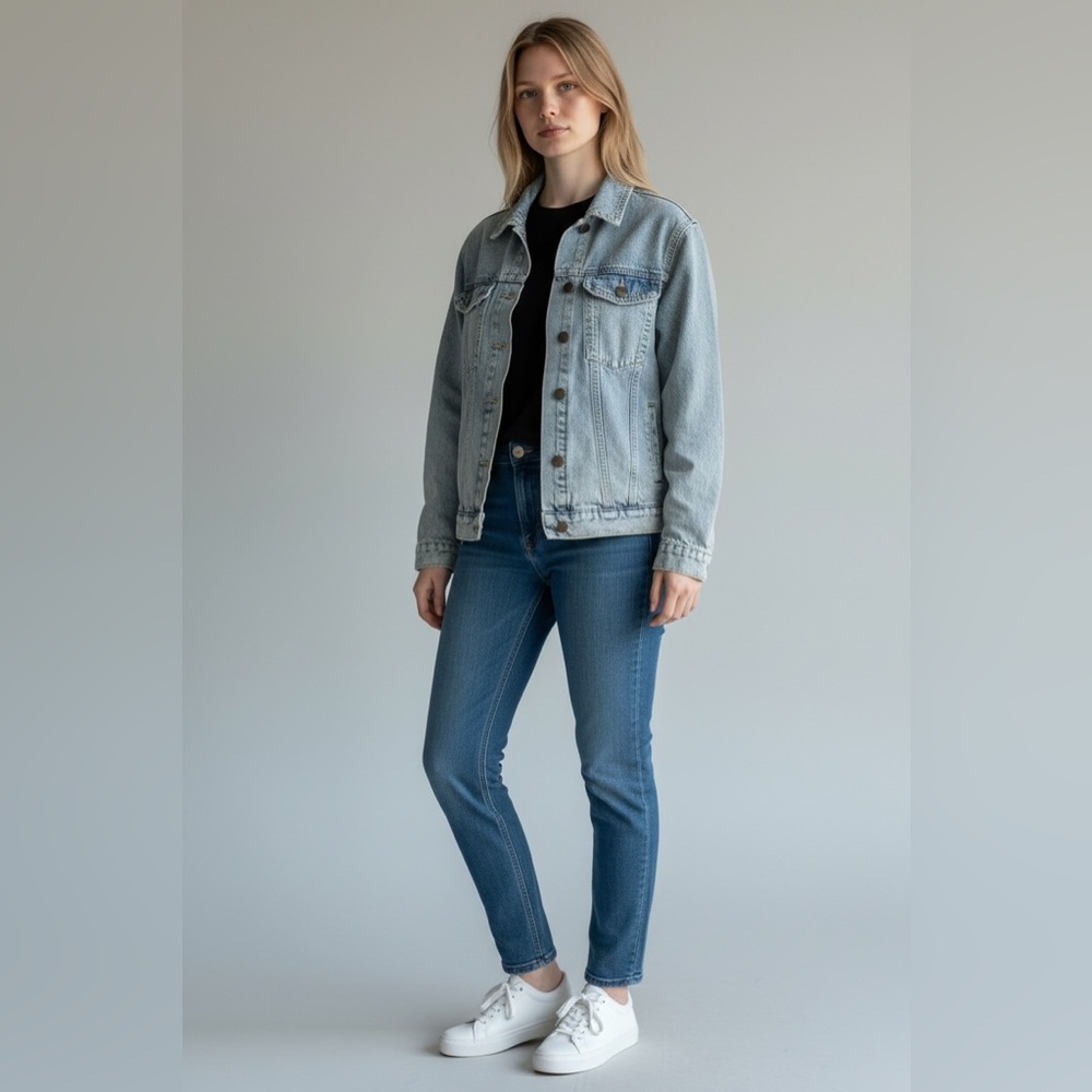 ASOS Denim Jacket Light Wash SZ 4 EUC